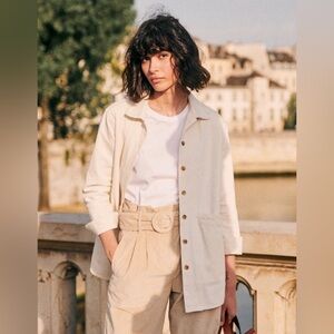 Sézane will Jean jacket in ecru